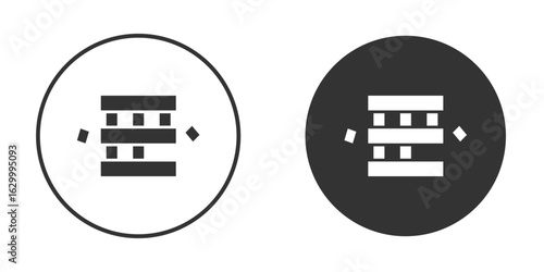 Wooden block icon. filled flat sign for mobile concept. Symbol, logo illustration.