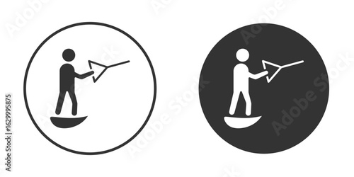 Wakeboarding icon. filled flat sign for mobile concept. Symbol, logo illustration.