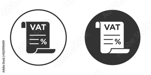 Value added tax VAT icon. filled flat sign for mobile concept. Symbol, logo illustration.