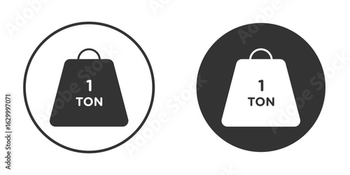 Tonne icon. filled flat sign for mobile concept. Symbol, logo illustration.