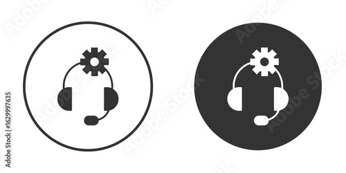 Tech support icon. filled flat sign for mobile concept. Symbol, logo illustration.