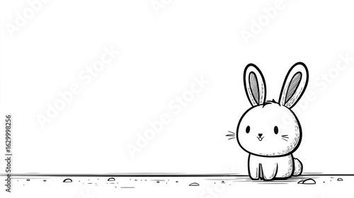Cute cartoon rabbit illustration