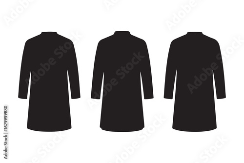 Long sleeve kurta garment showing indian fashion style with simple design