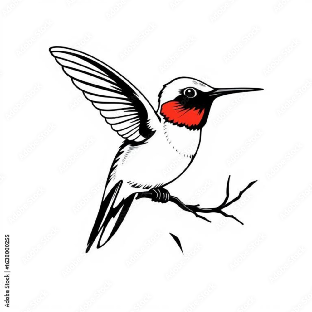 Fototapeta premium Anna's Hummingbird Animal Icon