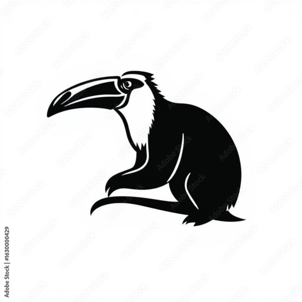Fototapeta premium Anteater Black Animal Icon