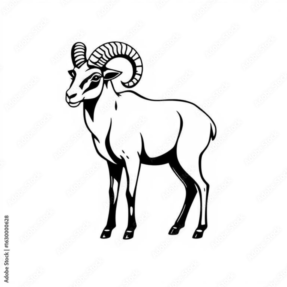 Obraz premium Aoudad Sheep Icon