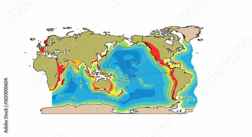 Global Tsunami Hazard and Seismic Risk World Map