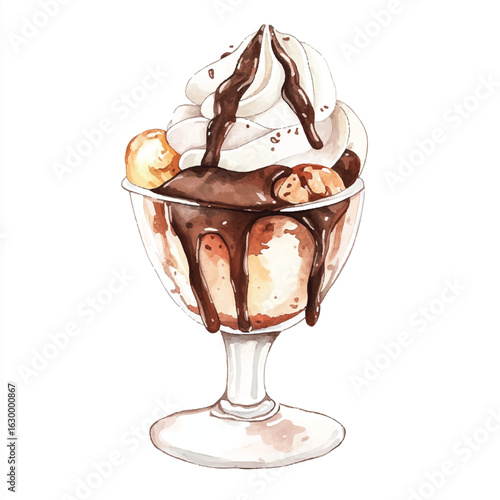 a cute Brownie sundae with hot fudge