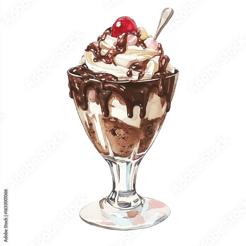 a cute Brownie sundae with hot fudge