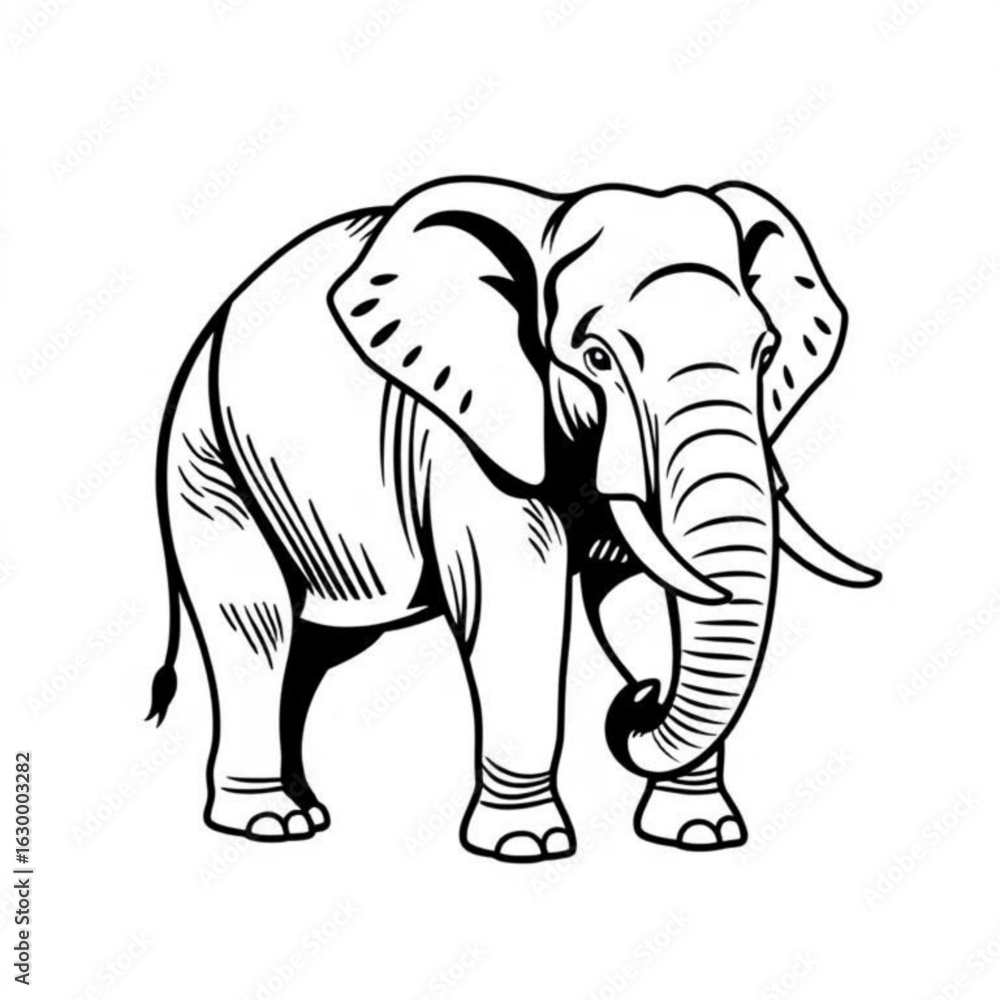 Obraz premium Asian Elephant Animal Icon