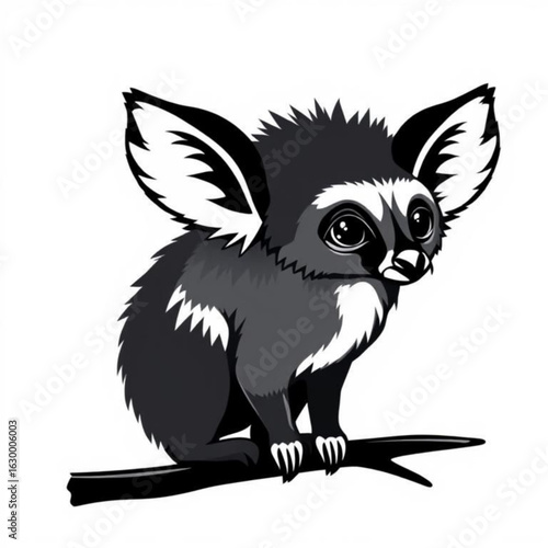 Aye-Aye Black Animal Icon