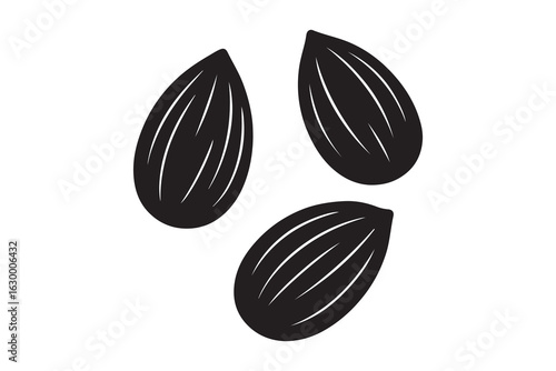 Almond icon. Nut vector illustration isolated on white background