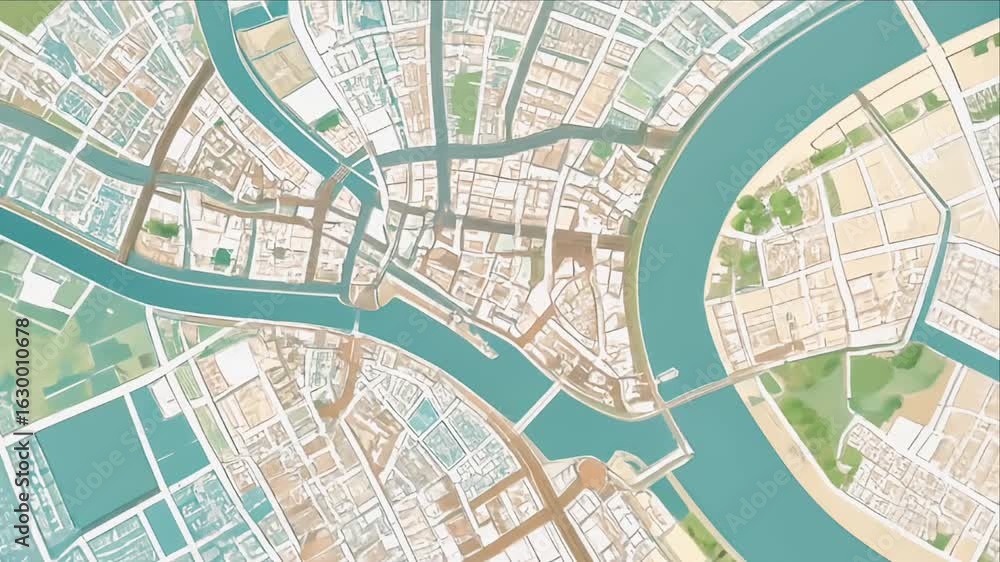 City map aerial view illustration City map aerial view illustration