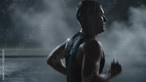 A determined marathon runner pushing through the final mile, a powerful symbol of endurance, determination, and never giving up.