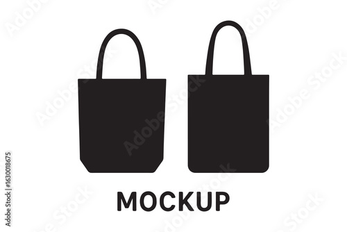 set of Flat Black Tote Bag Vector, Silhouette bag ladies, Hand Drawn Shopping Bag Icon Vector, Collection of Ladies Bag Vector Silhouettes, vector silhouette of a tote bag