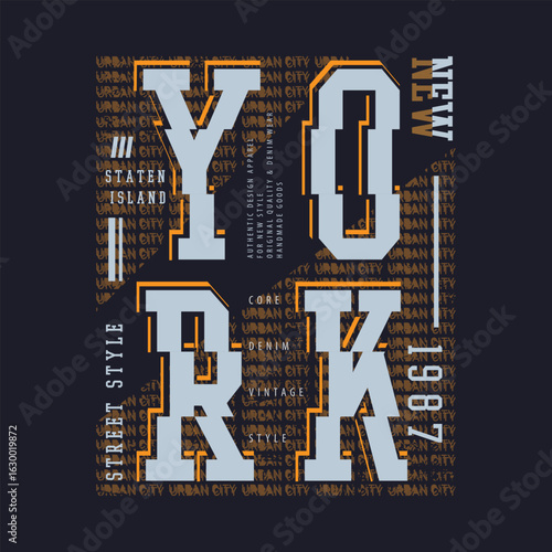 New york city graphic t-shirt and apparel design