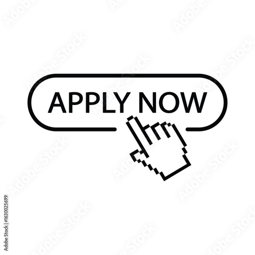 apply now icon button vector sign