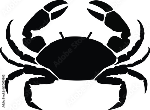Illustration of a crab with large claws a popular seafood item found in the ocean and enjoyed in many coastal regions