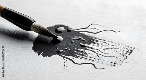 Artistic brushstroke technique studio photography minimalist close-up creative expression