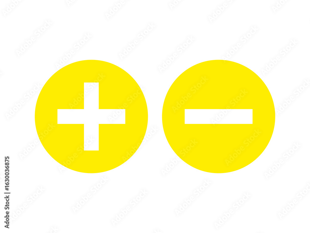 Fototapeta premium plus and minus button icon