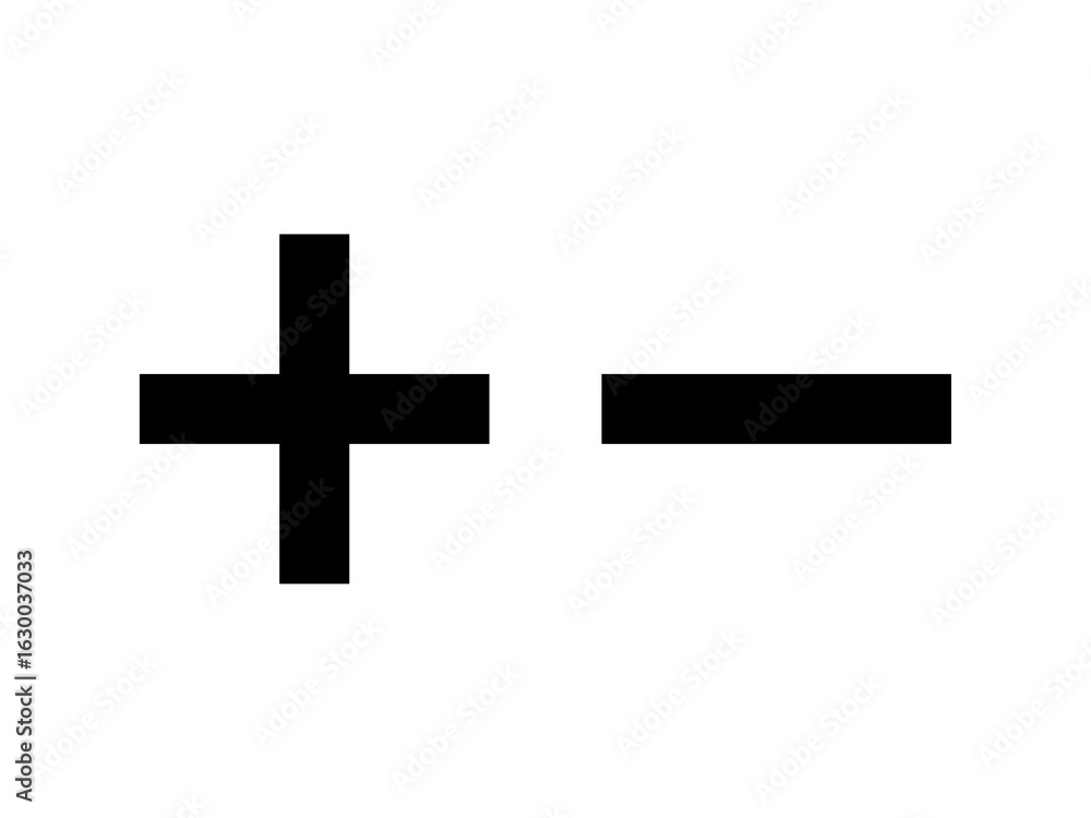 Fototapeta premium plus minus icon