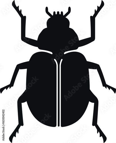 Vector art of silhouette of a beetle with its distinctive shape and features representing nature wildlife and insect diversity