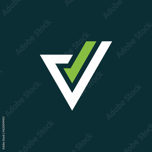 Verify Letter V Logo Design Vector Template