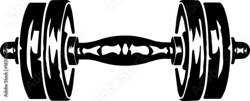 Gym Logo Vector Illustration in Black and White