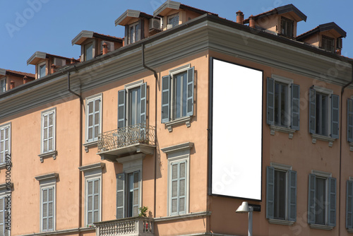 Portrait display or billboard in Milan.