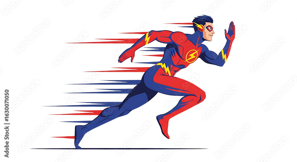 Obraz premium Superhero with the power to run extremely fast