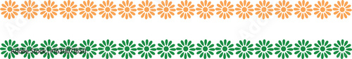 Tricolor floral festive independence day border vector element