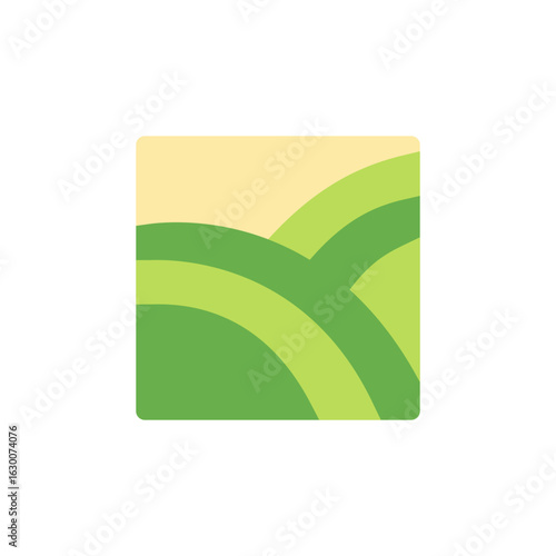 agriculture field simple flat icon illustration