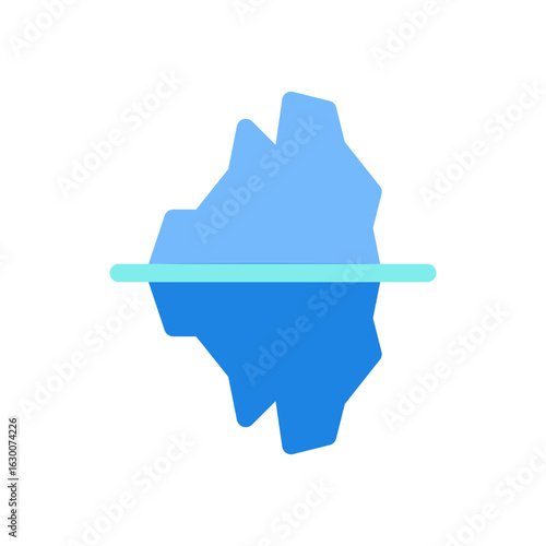 glacier simple flat icon illustration