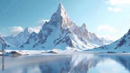 Wallpaper Mural Snowy Mountains Reflecting in Clear Lake Alpine Landscape Scenery Torontodigital.ca