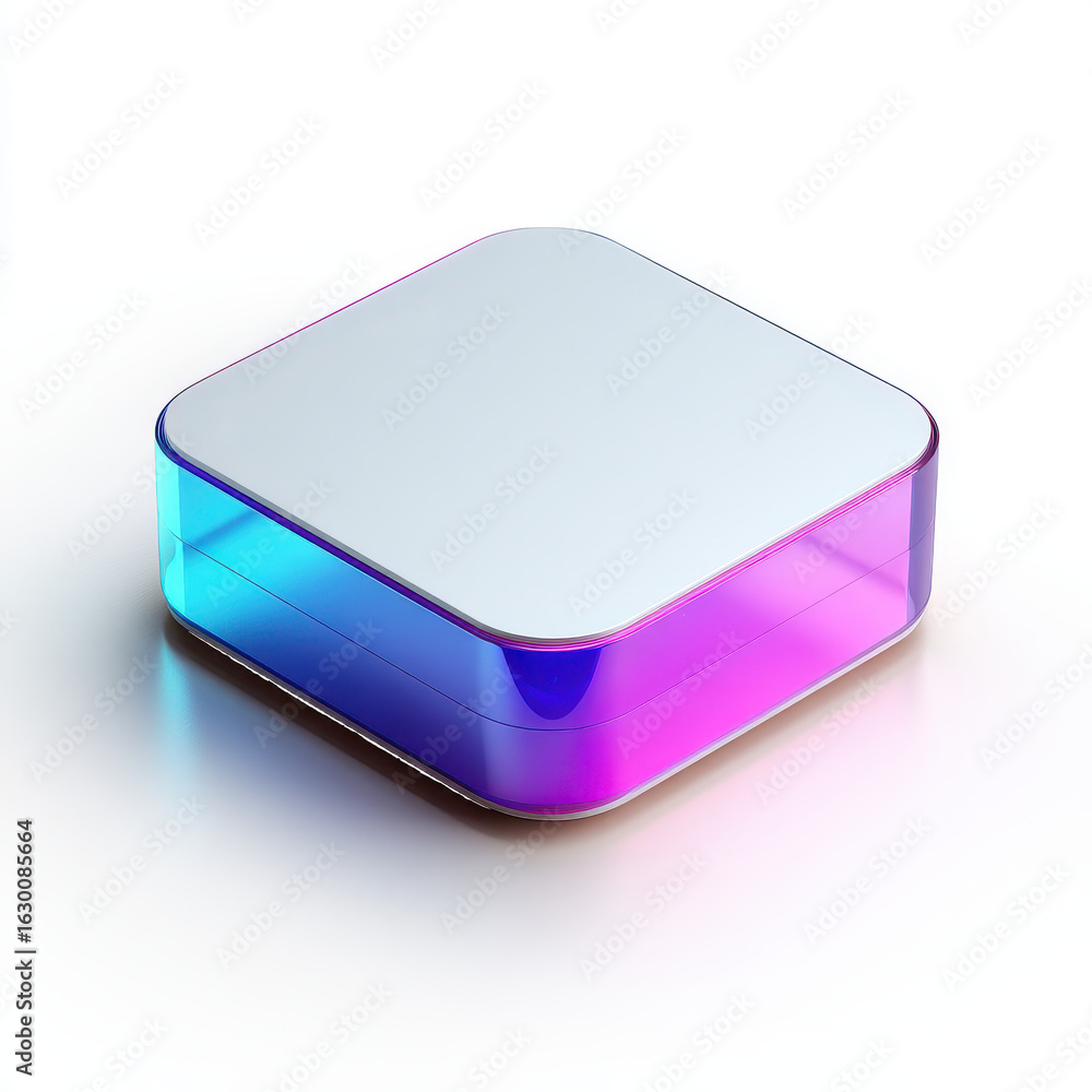 Modern software box with gradient lighting isolated on a transparent background mockup Modern software box with gradient lighting isolated on a transparent background mockup