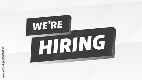 We're Hiring Layout – Gradient Dynamic Style on Light Background