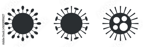 Detailed Coronavirus Vector Illustration Set Depicting Viral Morphology and Structure for Scientific Purposes