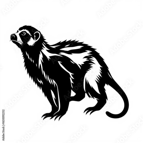Black Marmoset Animal Icon