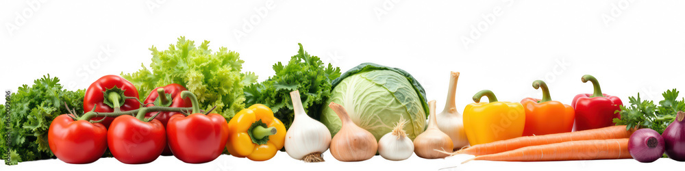 Fresh vegetables including lettuce, cabbage, peppers, onions, and carrots arranged beautifully, showcasing vibrant colors and healthy options Fresh vegetables including lettuce, cabbage, peppers, onions, and carrots arranged beautifully, showcasing vibrant colors and healthy options