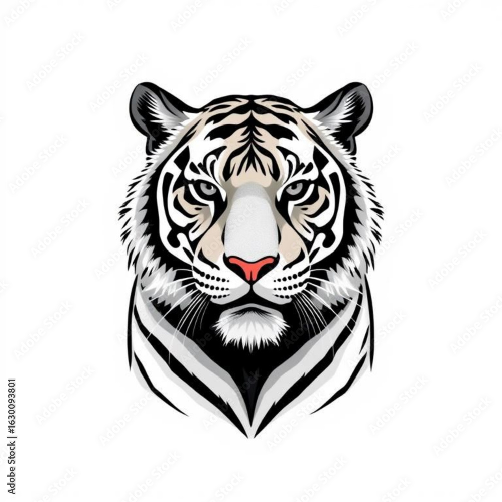 Fototapeta premium Malayan Tiger Animal Icon
