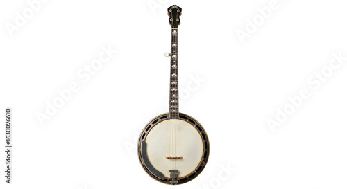 vintage banjo authentic bluegrass music instrument stock photo