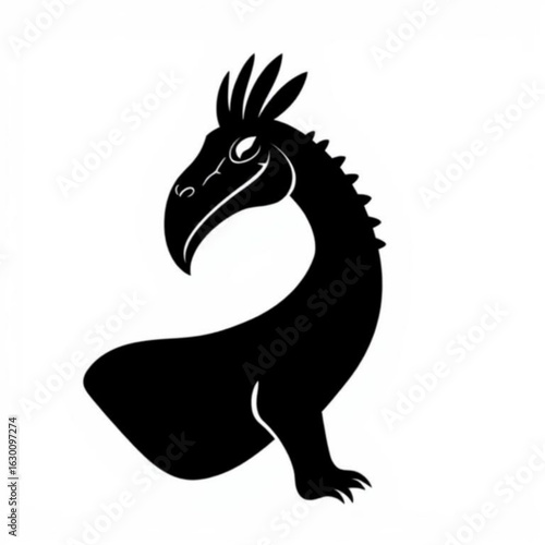 Megalania Black Animal Icon