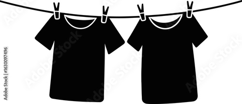 T-Shirts on a Clothesline