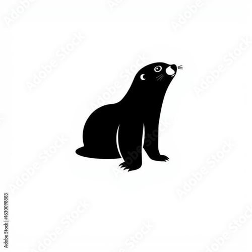 Mole Animal Icon - Black