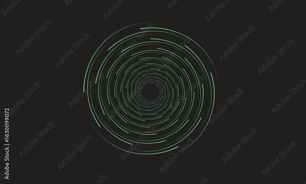 Fototapeta premium Geometric radial pattern, Abstract line art, Spiral vector design, Symmetrical circular shape, Modern minimal&nbsp;background