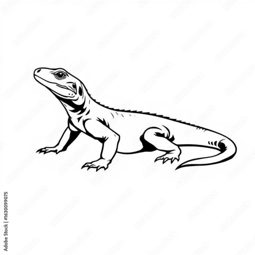 Fototapeta premium Monitor Lizard Animal Icon