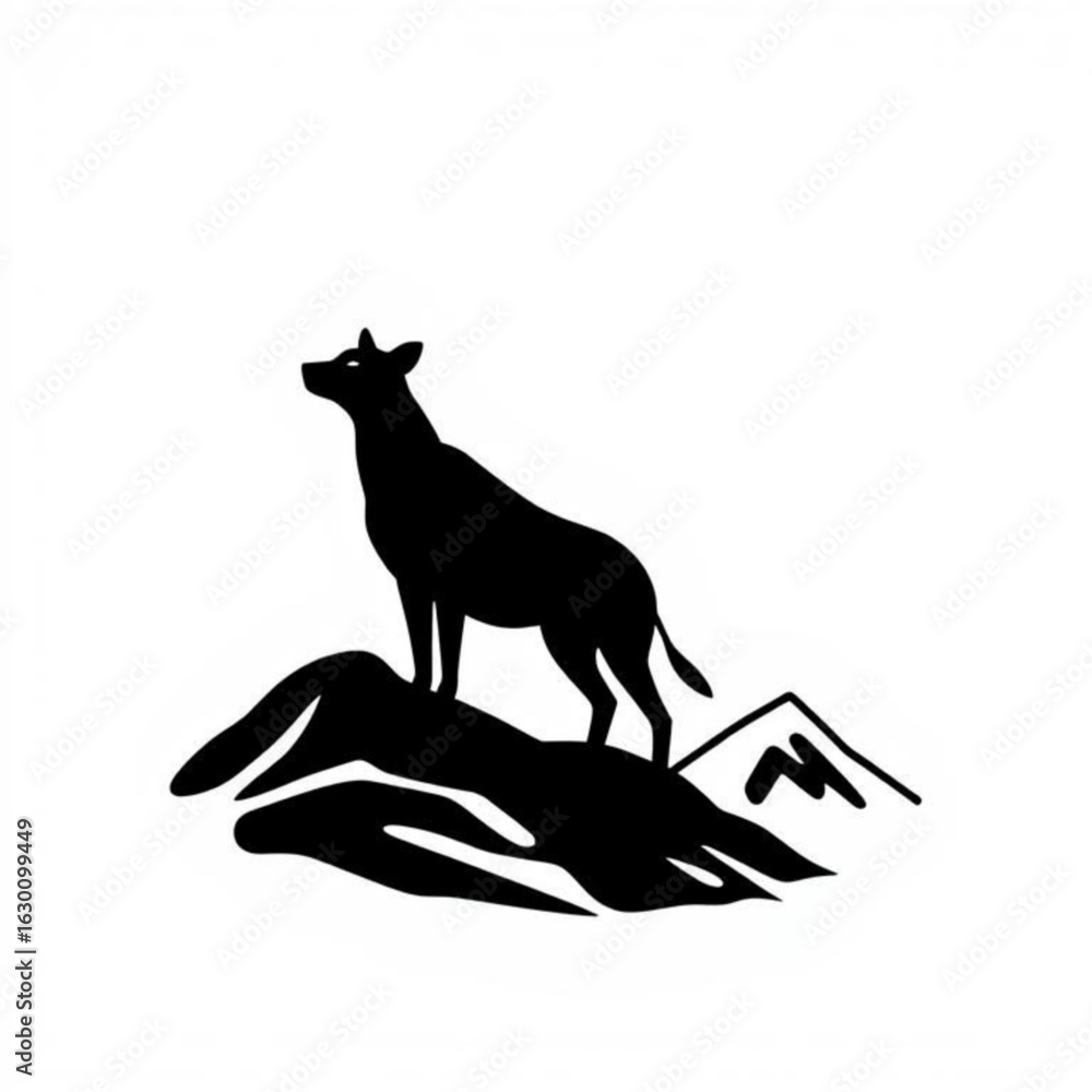 Fototapeta premium Mountain Cur Animal Icon