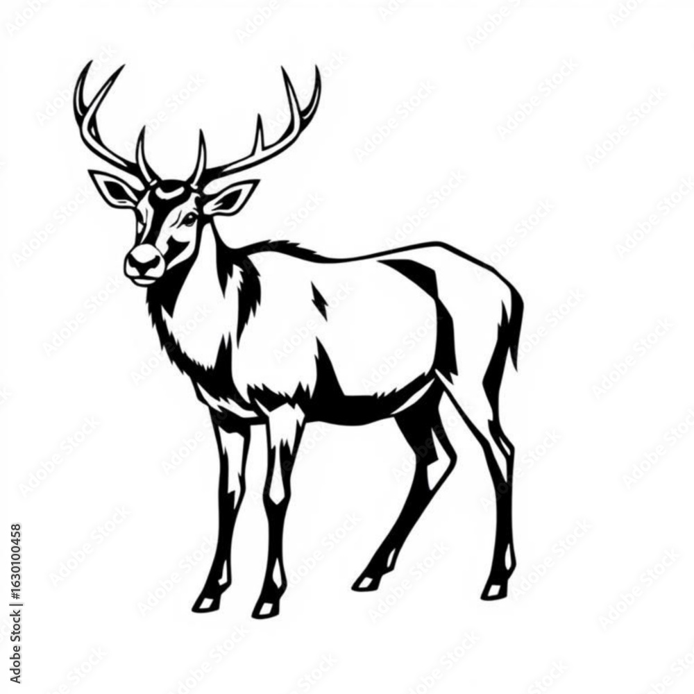 Fototapeta premium Mule Deer Animal Icon