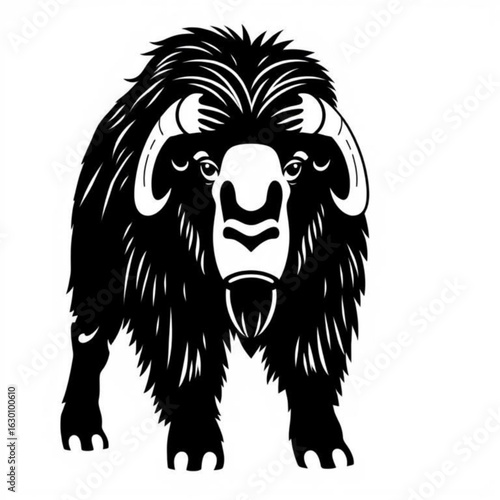Muskox Black Animal Icon