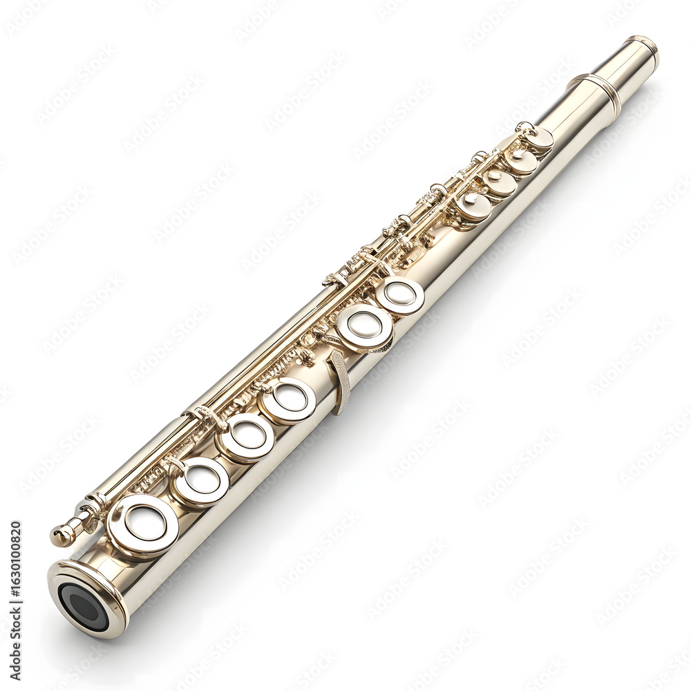Naklejka premium flute isolated on white background